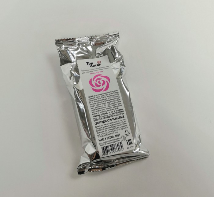 Мастика сахарная (топ декор) Розовая, 100 гр
