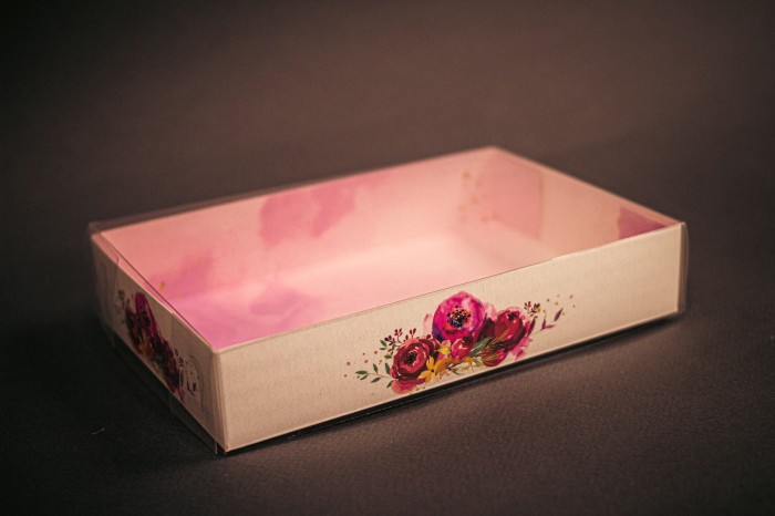 Коробка для макарун 17*12*3 см "Цветы"