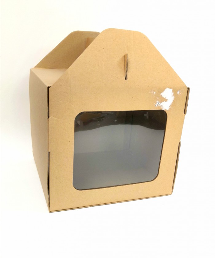 Коробка для 4 капкейков 16х16х10 Белая, без окна