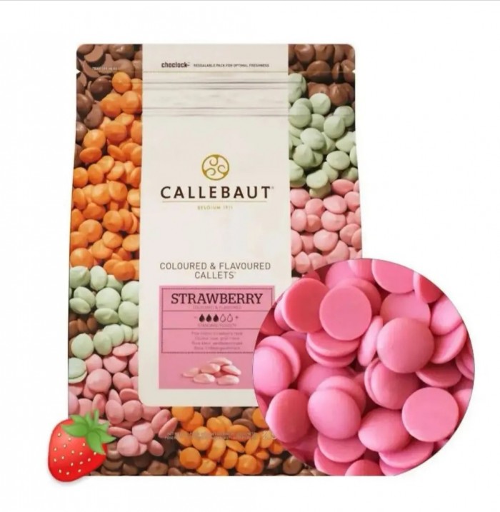 Шоколад Бельгия клубничный Callebaut (вес)