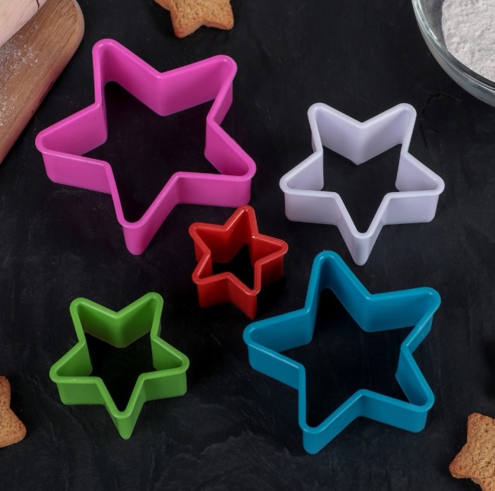Набор форм для печенья из 5 шт "Звезда"