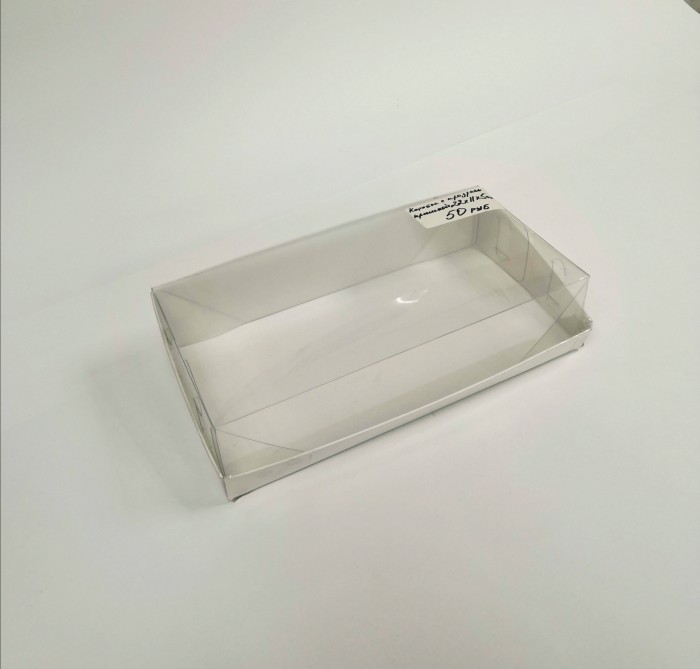 Коробка с прозрачной крышкой 22*11*5 см Белая