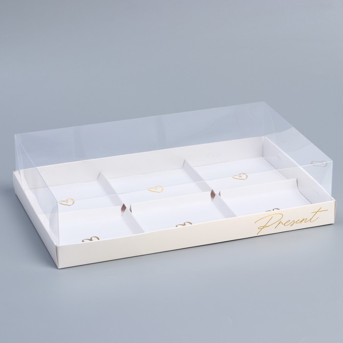 Коробка для для муссовых пирожных «Present», 27 х 17.8 х 6.5 см